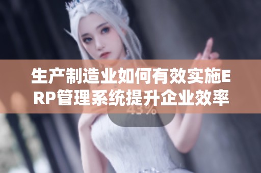 生产制造业如何有效实施ERP管理系统提升企业效率