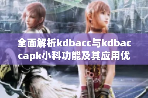 全面解析kdbacc与kdbaccapk小科功能及其应用优势