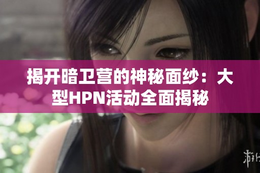 揭开暗卫营的神秘面纱：大型HPN活动全面揭秘