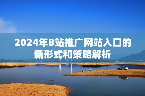 2024年B站推广网站入口的新形式和策略解析