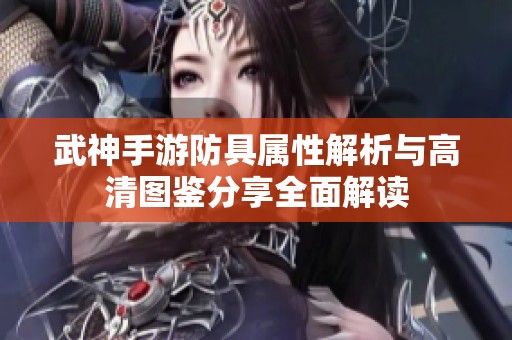 武神手游防具属性解析与高清图鉴分享全面解读