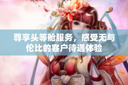 尊享头等舱服务，感受无与伦比的客户待遇体验