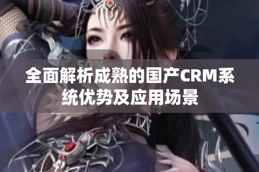 全面解析成熟的国产CRM系统优势及应用场景