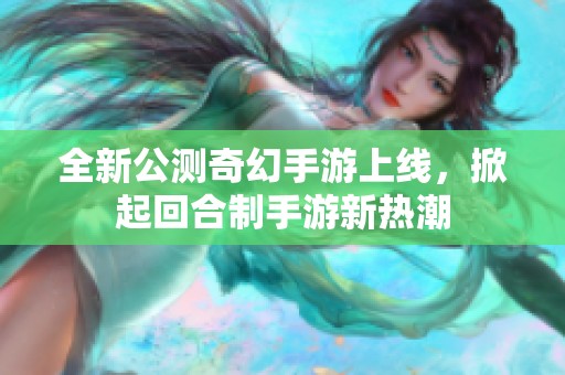 全新公测奇幻手游上线，掀起回合制手游新热潮