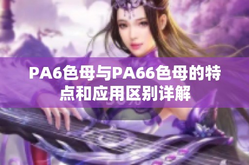 PA6色母与PA66色母的特点和应用区别详解