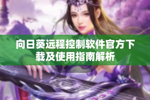 向日葵远程控制软件官方下载及使用指南解析