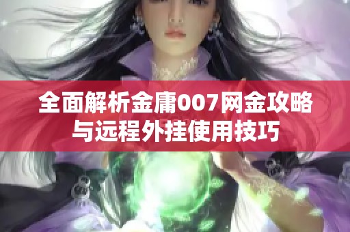 全面解析金庸007网金攻略与远程外挂使用技巧