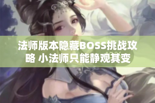 法师版本隐藏BOSS挑战攻略 小法师只能静观其变