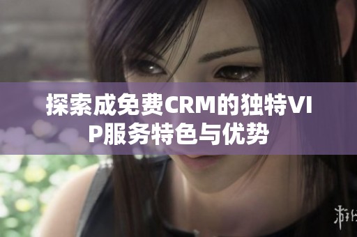 探索成免费CRM的独特VIP服务特色与优势