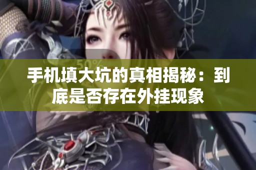 手机填大坑的真相揭秘：到底是否存在外挂现象