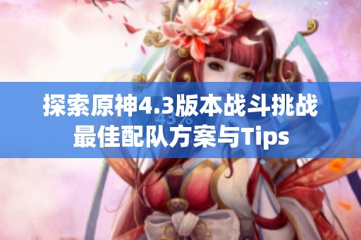 探索原神4.3版本战斗挑战最佳配队方案与Tips