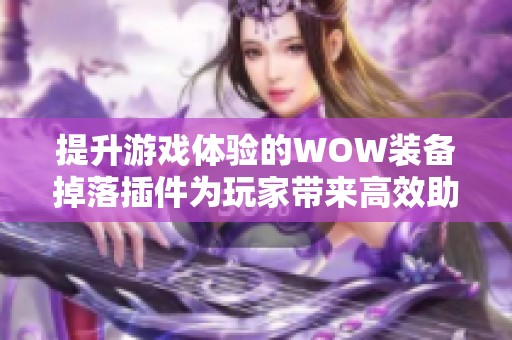 提升游戏体验的WOW装备掉落插件为玩家带来高效助力