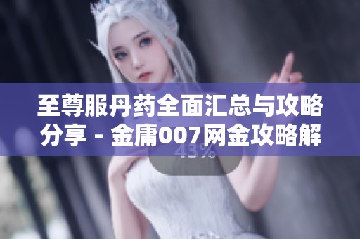 至尊服丹药全面汇总与攻略分享 - 金庸007网金攻略解析