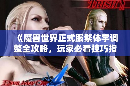 《魔兽世界正式服繁体字调整全攻略，玩家必看技巧指南》