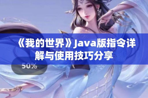 《我的世界》Java版指令详解与使用技巧分享