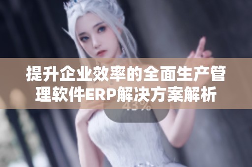 提升企业效率的全面生产管理软件ERP解决方案解析