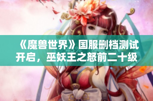 《魔兽世界》国服删档测试开启，巫妖王之怒前二十级内容详解