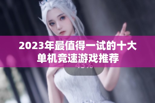 2023年最值得一试的十大单机竞速游戏推荐