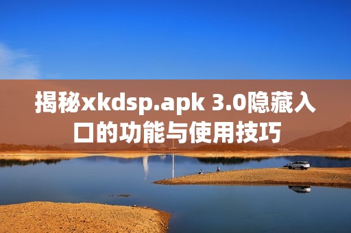 揭秘xkdsp.apk 3.0隐藏入口的功能与使用技巧