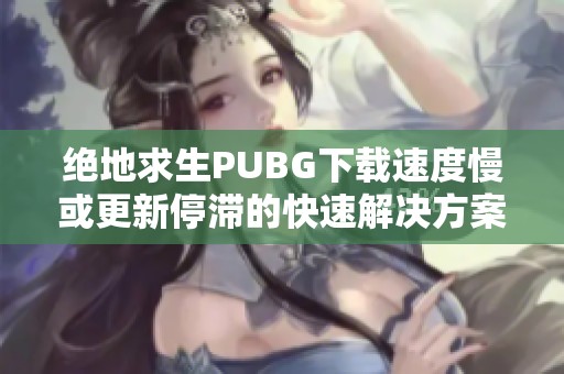 绝地求生PUBG下载速度慢或更新停滞的快速解决方案