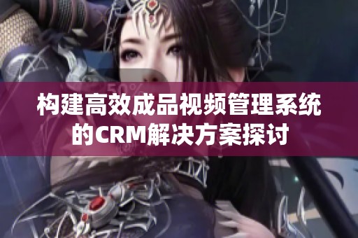 构建高效成品视频管理系统的CRM解决方案探讨