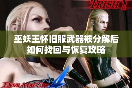 巫妖王怀旧服武器被分解后如何找回与恢复攻略