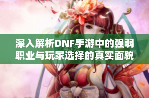 深入解析DNF手游中的强弱职业与玩家选择的真实面貌