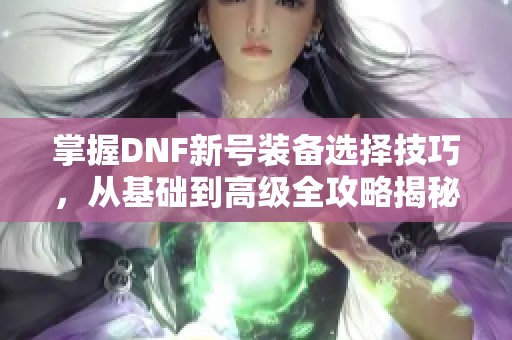 掌握DNF新号装备选择技巧，从基础到高级全攻略揭秘