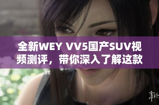 全新WEY VV5国产SUV视频测评，带你深入了解这款热销车型！