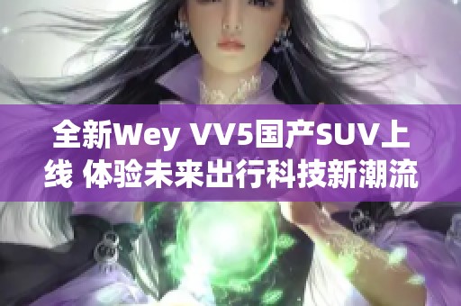 全新Wey VV5国产SUV上线 体验未来出行科技新潮流