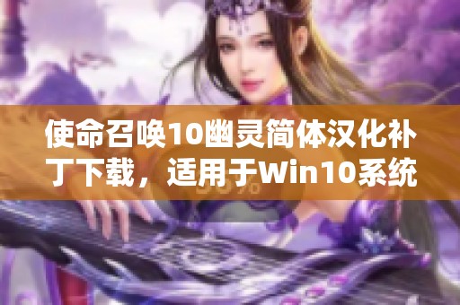 使命召唤10幽灵简体汉化补丁下载，适用于Win10系统用户