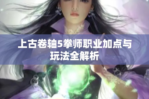 上古卷轴5拳师职业加点与玩法全解析