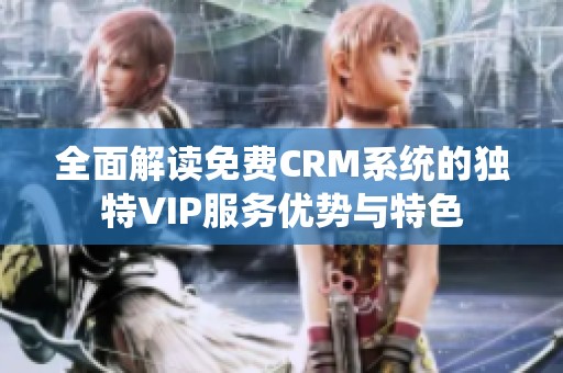 全面解读免费CRM系统的独特VIP服务优势与特色